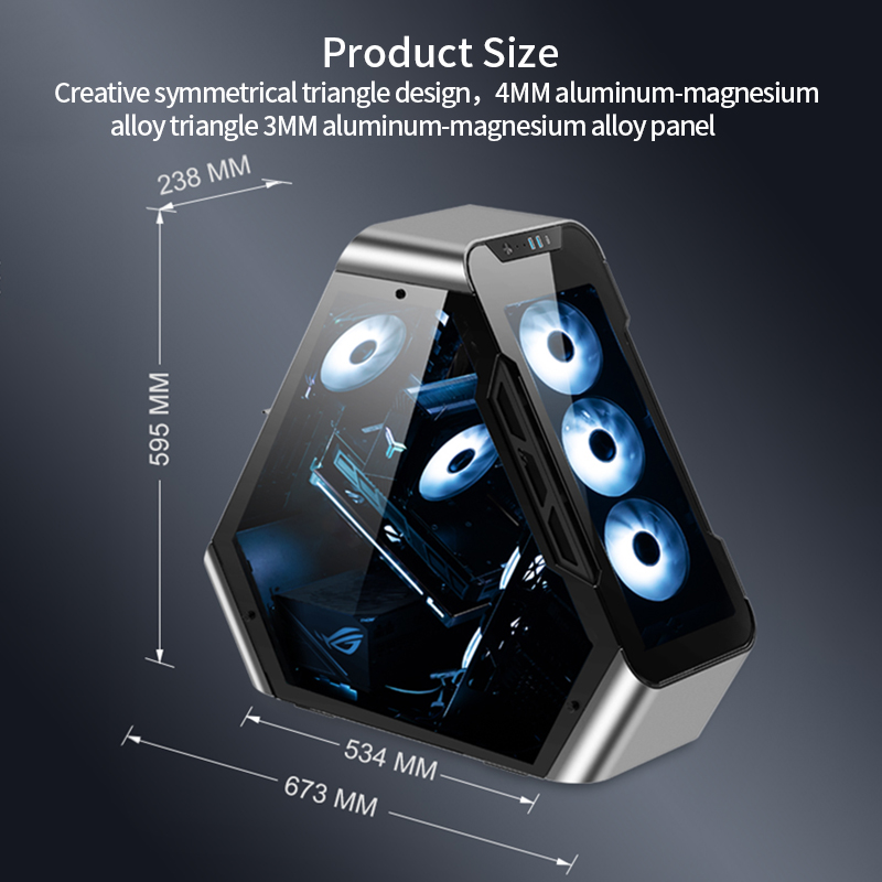 Jonsbo TR03-G Spot trempé verre de jeu ordinateur de bureau cas E-sport d'eau de refroidissement jeu ATX rgb pc cas
