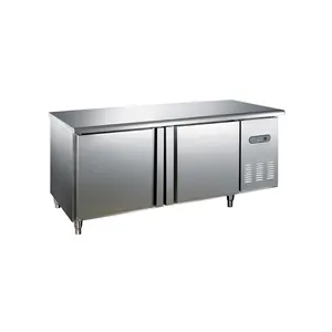 Ticari soğutma ekipmanları paslanmaz çelik tezgah altı çalışma masası buzdolabı soğutucu buzdolabı
