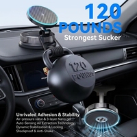 Support de chargeur sans fil magnétique pour voiture 15W avec ventouse à vide 360° °   Support de téléphone pliable rotatif pour iPhone
