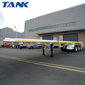 热销热门平底半挂车，3轴，用于运输集装箱货物，负载能力为60吨 - Product Image 6