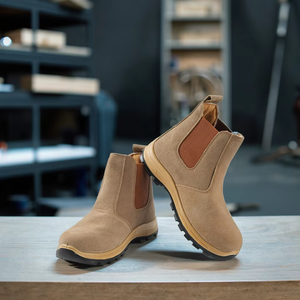 Chaussures <span class=keywords><strong>de</strong></span> sécurité montantes en cuir <span class=keywords><strong>de</strong></span> vachette pour hommes Protection du travail du <span class=keywords><strong>soudeur</strong></span> Anti-brûlure Anti-crevaison Caractéristiques <span class=keywords><strong>de</strong></span> fonctionnement <span class=keywords><strong>de</strong></span> l'atelier - Product Image 4