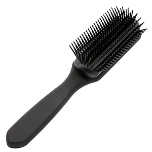 Pettine Nero con Cuscinetto d'Aria, Spazzola Antistatica per Uomo, Pettine da <span class=keywords><strong>Parrucchiere</strong></span> con 9 File, Spazzola in Plastica per Massaggio - Product Image 1