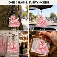 Porte-clés acrylique anime personnalisé, impression détails fins, acrylique transparent cristallin, impression UV vive, fermoir pivotant, directement de l'usine, OEM