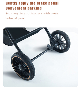 जर्मन फ़ंक्शन फोल्डेबल चलने वाली ट्रॉली वाहक पोर्टेबल 4 पहियों एल्यूमीनियम मिश्र धातु एक क्लिक फोल्ड पालतू रोलर - Product Image 5