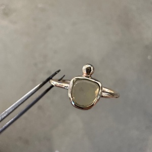 New Style 18K Gold Plated Transparent Crystal <b>Opal</b> <b>Ring</b> Solid 925 Sterling <b>Silver</b> Minimalistic Jewelry - Product Image 5