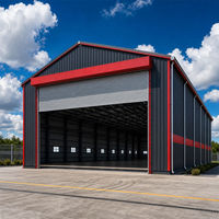 Structure en acier PEB préfabriquée pour entrepôt, conception de hangar industriel à portée libre sans colonnes pour stockage de grande envergure