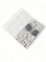 Kit de 60 chevilles auto-perceuses brillantes de 13 mm pour cloisons sèches, avec vis autotaraudeuses en nylon pour fixation murale et panneaux de plâtre, idéal pour le bois et l'usage domestique