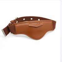 Harnais pour chien Airtag personnalisé stocké concepteur ensemble collier et laisse de suivi pour animaux de compagnie en cuir PU recyclé de luxe en usine