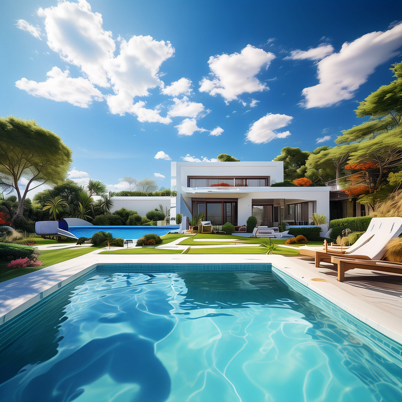 Luxury Salt Water Inground Swimming Pool