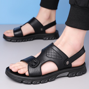 Sandalias de Hombre con Suela Gruesa, Grises, Planas, Antideslizantes, para Playa, Estilo Casual, para el Verano 2025 - Product Image 4