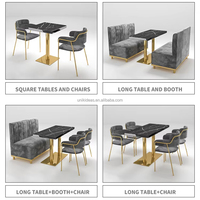 Meubles de bar de café modernes en métal avec sièges en cuir PU, design durable