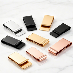 Clip para Billetes de Acero Inoxidable Estampado - Certificado ISO9001, Mecanizado CNC y por Electroerosión por Hilo, Grabado Personalizado, Accesorio Delgado para Cartera - Product Image 1