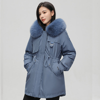 2025 hiver imperméable et coupe-vent femme courte à capuche Parker doudoune avec col en fourrure pour les jours froids