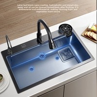 Vente chaude Moderne 304 En Acier Inoxydable Simple Bol Évier De Cuisine Undermounted Grand Design Multifonction Sans Robinet