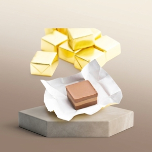 Papier d'aluminium carré jetable doux et résistant à l'huile pour emballage de chocolat, 10x10cm, qualité alimentaire, avec papier - Product Image 2