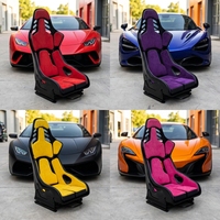 Kursi Balap Bucket Seat Fiberglass 9031 dengan Sandaran Tetap untuk Mobil Sport dalam Berbagai Warna OEM Custom