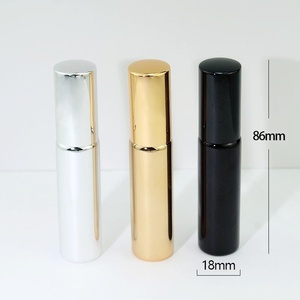 Factory Cosmetic Perfume Bottles 10ml Mini Electroplated Gold <b>Silver</b> Black Glass Perfume <b>Spray</b> Atomizer Bottles for Travel - Product Image 5