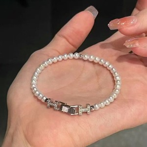 Pulsera de Perlas de Estilo Coreano de Moda para Mujer, Accesorios con Letras y Temperamento, de la Colección de Joyería de Lujo para Equipaje - Product Image 3