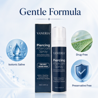 Spray de Soin Post-Piercing en Gros Marque Privée, Solution Saline Isotonique, Lavage des Plaies, OEM, Doux, Sans Brûlure, Spray de Soin pour Piercing