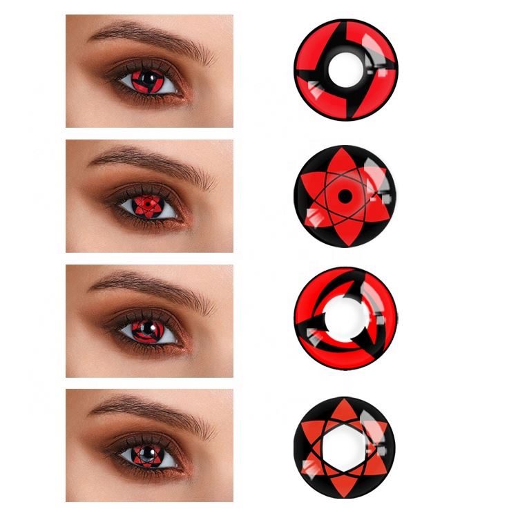 AFancy Pro Best Selling Japanese Anime Naruto Cospaly Contact Lens Crazy Color Contact Lens Halloween Eye Lens