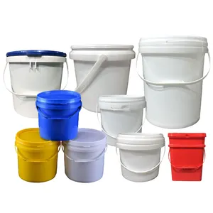 Barel kelas makanan harga pabrik 1L hingga 20L ember air plastik transparan kualitas tinggi grosir 5L ember plastik dengan tutup