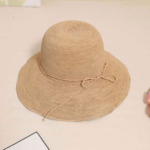 Handmade Raffia <b>Straw</b> <b>Hat</b> Versatile Fisherman's <b>Hat</b> Summer Foldable Sunscreen <b>Straw</b> <b>Hat</b> - Product Image 2