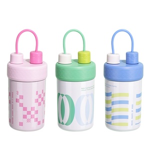 Tazza isolata Dual-Drink con manico portatile <span class=keywords><strong>Design</strong></span> creativo Logo colorato bottiglia d'<span class=keywords><strong>acqua</strong></span> per la scuola per viaggi e <span class=keywords><strong>acqua</strong></span> bollente - Product Image 2