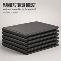 Porte-documents en cuir PU avec logo personnalisé, format A4, avec poche pour calculatrice, fabricant
