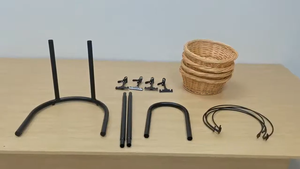 Support de panier en osier pour l'affichage de produits frais en magasin, présentoir de marché, organisateur de <span class=keywords><strong>cuisine</strong></span> - Product Image 2