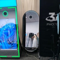 Miroir Magique Intelligent à Grand Écran Tactile pour Cabine Photo, Appareil Photo Numérique Interactif, Compatible Smartphones Instantanés - Entrepôt US/UE