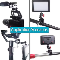 Bras articulé 360° en aluminium avec vis 1/4 et pince Super Crab pour montage de caméra Canon Nikon DSLR GoPro Hero DJI Osmo Insta360