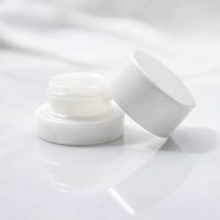 Bocaux en verre blancs de 5 ml, 5 g, étanches, rechargeables, pour échantillons cosmétiques, baume à lèvres, protection UV, avec doublure intérieure pour soins de la peau
