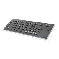 Clavier industriel intégré compact avec pavé tactile, interface USB/PS2, prise en charge multi-OS, étanche IP65, en acier inoxydable, certifié CE