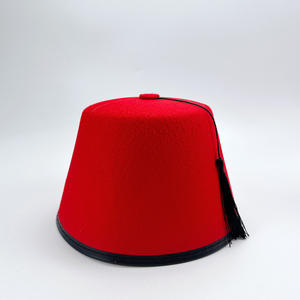 Chapeau Turc Rouge Fez Tarbouche, Costume de Fête Marocain, Chapeau Fez Vert avec Gland Doré - Product Image 3