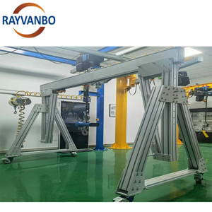 बिक्री के लिए उपलब्ध कार्यशालाओं के लिए इंजन मोटर गियरबॉक्स के साथ आउटडोर इनडोर पोर्टेबल एल्यूमीनियम मिश्र धातु गैन्ट्री क्रेन 1 टन से 5 टन तक - Product Image 5