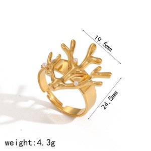 Geometric Marine Element Stainless Steel <b>Ring</b> Women Fashionable Seashell <b>Titanium</b> Steel <b>Ring</b> Gift Jewelry - Product Image 4