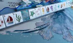 Jeu <span class=keywords><strong>de</strong></span> Mahjong Sirène - Design Océanique Personnalisé avec Créatures Marines, Tuiles en Acrylique Premium pour le Plaisir en Famille, Cadeau Unique pour Soirée Jeu - Product Image 6