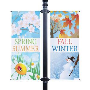 Banderas de Vinilo Publicitarias Personalizadas <span class=keywords><strong>para</strong></span> Postes de Calle, Banderas de Doble Cara <span class=keywords><strong>para</strong></span> <span class=keywords><strong>Farolas</strong></span> - Product Image 4