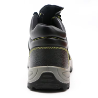 Chaussures de sécurité en cuir véritable avec embout en acier, bottes anti-écrasement, bottes imperméables, chaussures de sécurité pour le travail en forêt pour hommes