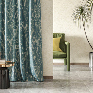 Phong Cách Mỹ Sang Trọng Độ Chính Xác Cao Jacquard Màn Rèm Vải Cho Phòng Khách Dệt May Rèm Moto Hệ Thống - Product Image 2