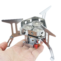 Réchaud à gaz portable mini pour le camping en plein air, en acier inoxydable, pliable, résistant au vent, pour voiture, hôtel, camping-car, garage, voyages, activités de plein air