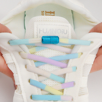 Lacets élastiques paresseux 2025, nouveaux, colorés, avec boucle en capsule métallique, sans nœud, imprimés, lacets plats élastiques pour baskets