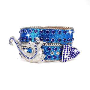 Nuevo cinturón de diamantes de imitación con hebilla de cocodrilo brillante para promoción - Product Image 5