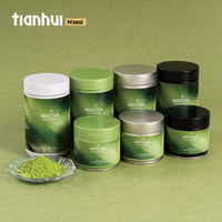 Tianhui Vente en Gros Boîte en Métal Petite pour Thé, Récipient Rond Hermétique pour Matcha et Café, Boîte Métallique