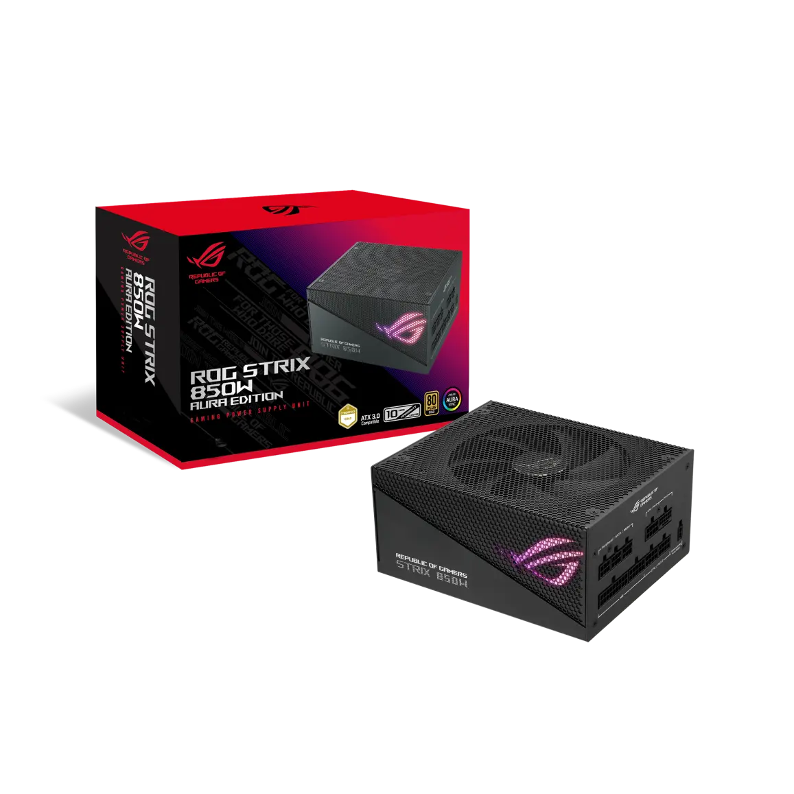 Hot sell ROG STRIX AURA 850W GOLD Full Modular PC PSU 850W For Gaming Desktop PC Qwitching Power Supply