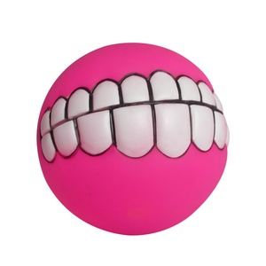 Bruxism Tooth <b>Ball</b> Interaction Dog Sound Colorful <b>Ball</b> Teeth Pattern <b>Squeezing</b> Sound Dog Chewing Toy <b>Ball</b> - Product Image 1