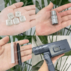 Machine à fabriquer des extensions de cheveux à pointe plume 2027 avec bâton de <span class=keywords><strong>colle</strong></span> et clips magnétiques pour salon - Product Image 2