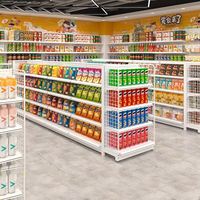 Présentoir métallique autoportant à 5 étagères, revêtement époxy, capacité de charge 50-120 kg, prix usine, pour supermarché, usage léger