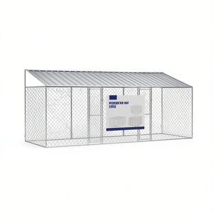 Gabbia per Cani 236.22 X 78.74 X 101.57 Pollici con Tetto in Metallo, Resistente, per Esterni, per Razze Grandi - Product Image 1