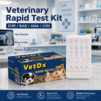 Kit de test rapide combiné antigénique CDV CPV pour chiens, méthode à l'or colloïdal, pour selles et sérum, dispositif de diagnostic vétérinaire